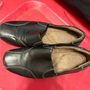 Natural soul men’s black leather diabeticgjer diabetic shoes size 8